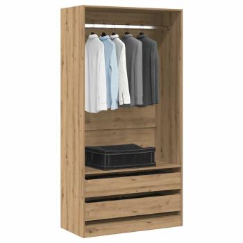 ARDEBO.de - Kleiderschrank Artisan-Eiche 100x50x200 cm Holzwerkstoff