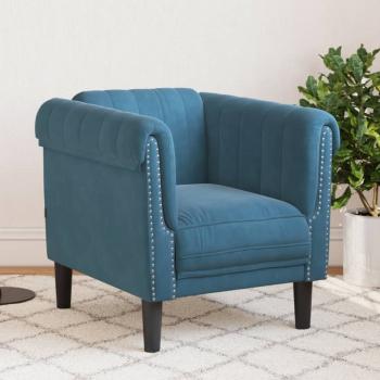 ARDEBO.de - Sessel Blau Samt