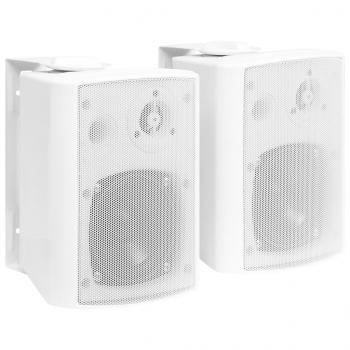 ARDEBO.de - Wandlautsprecher Stereo 2 Stk. Weiß Indoor Outdoor 80W