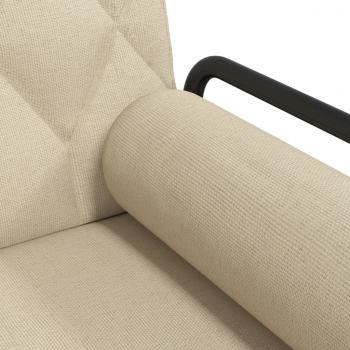 ARDEBO.de - Schlafsofa mit Armlehnen Creme Stoff