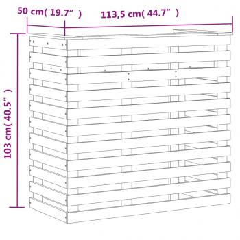 Gartenbar Wachsbraun 113,5x50x103 cm Massivholz Kiefer