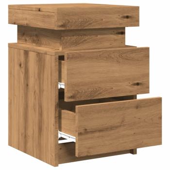 LED-Nachttische 2 Stk. Artisan-Eiche 35x39x55 cm Holzwerkstoff