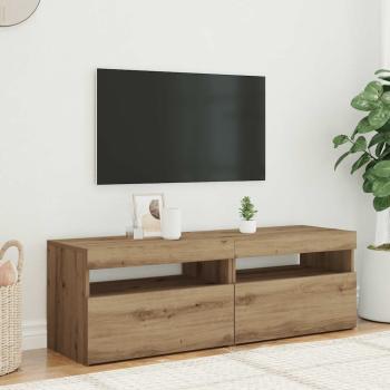 TV-Schränke mit LED-Leuchten 2 Stk. Artisan-Eiche Holzwerkstoff