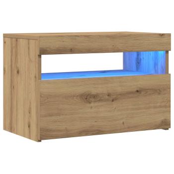 TV-Schränke mit LED-Leuchten 2 Stk. Artisan-Eiche Holzwerkstoff