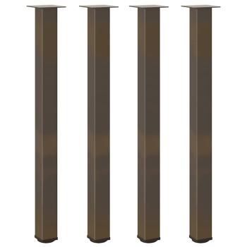 Couchtischbeine 4 Stk. Naturstahl 110-112 cm Stahl