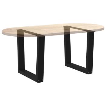 ARDEBO.de - Couchtischbeine V-Form 2 Stück Schwarz 50x(42-43,3) cm Stahl