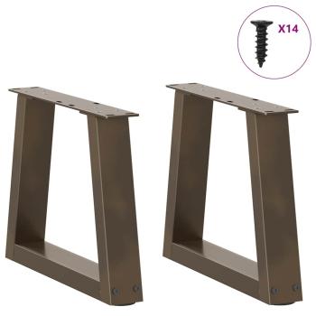 Couchtischbeine V-Form 2 Stück Naturstahl 40x(30-31,3) cm Stahl