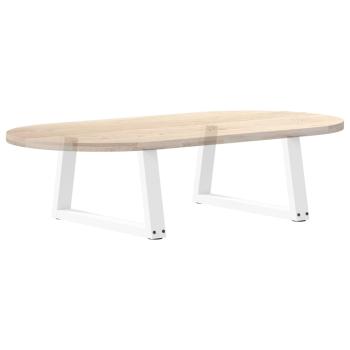 ARDEBO.de - Esstisch Beine V-Form 2 Stück Weiß 60x(30-31,3) cm Stahl