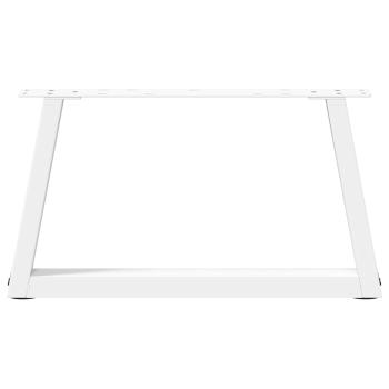 Esstisch Beine V-Form 2 Stück Weiß 60x(30-31,3) cm Stahl