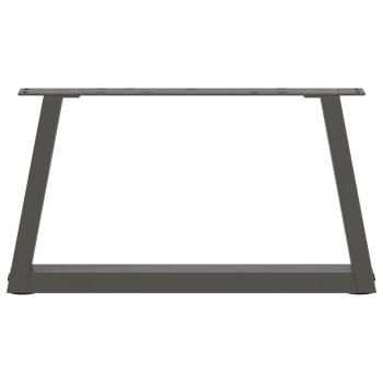 ARDEBO.de - Esstisch Beine V-Form 2 Stück Anthrazit 70x(30-31,3) cm Stahl