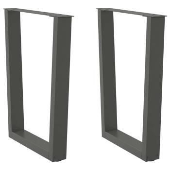 ARDEBO.de - Esstisch Beine V-Form 2 Stück Anthrazit 60x(72-73,3) cm Stahl