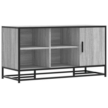 Schuhbank Grau Sonoma 100x40x53,5 cm Holzwerkstoff und Metall