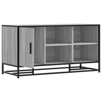 Schuhbank Grau Sonoma 100x40x53,5 cm Holzwerkstoff und Metall