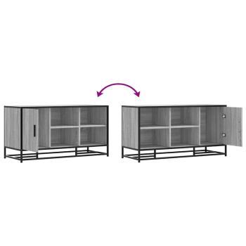 Schuhbank Grau Sonoma 100x40x53,5 cm Holzwerkstoff und Metall