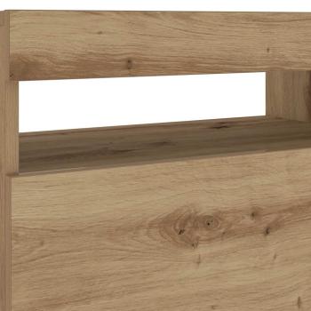 Nachttisch mit LED-Leuchten Artisan-Eiche 60x35x40 cm