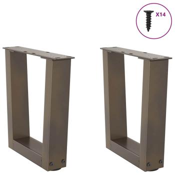 Couchtischbeine V-Form 2 Stück Naturstahl 30x(30-31,3) cm Stahl
