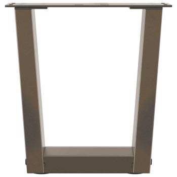 Couchtischbeine V-Form 2 Stück Naturstahl 30x(30-31,3) cm Stahl