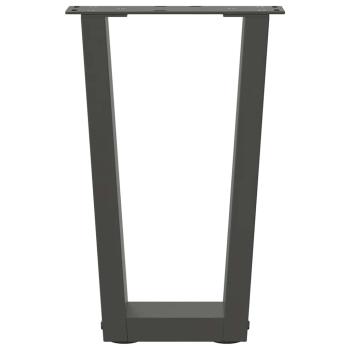 Esstisch Beine V-Form 2 Stück Anthrazit 28x(42-43,3) cm Stahl