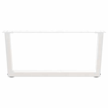 Esstischbeine V-Form 2 Stück Weiß 70x(30-31,3) cm Stahl
