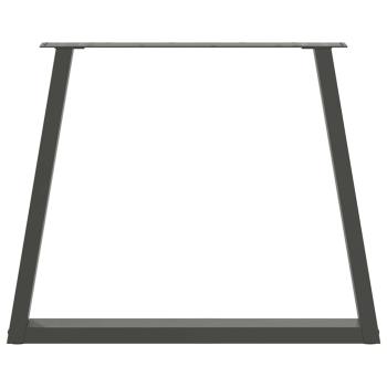 Esstisch Beine V-Form 2 Stück Anthrazit 70x(72-73,3) cm Stahl