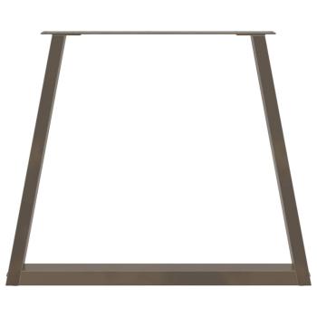 Esstischbeine V-Form 3 Stück Naturstahl 80x(72-73,3) cm Stahl