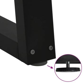 Esstischbeine V-Form 2 Stück Schwarz 40x(30-31,3) cm Stahl