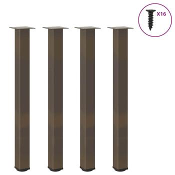 ARDEBO.de - Couchtischbeine 4 Stk. Naturstahl 100-102 cm Stahl
