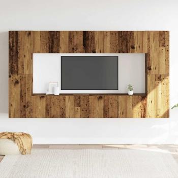 TV-Wandschränke 8 Stk. Altholz-Optik Holzwerkstoff