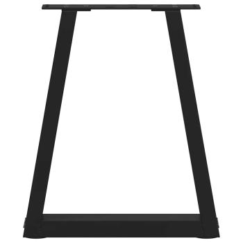 Esstisch Beine V-Form 2 Stück Schwarz 28x(42-43,3) cm Stahl