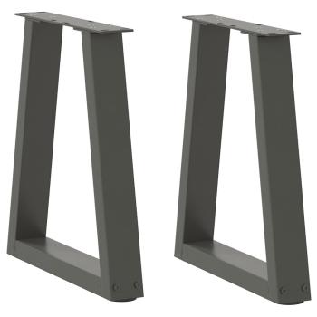 ARDEBO.de - Esstisch Beine V-Form 2 Stück Anthrazit 28x(42-43,3) cm Stahl