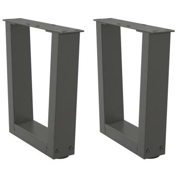 ARDEBO.de - Couchtischbeine V-Form 2 Stück Anthrazit 40x(30-31,3) cm Stahl