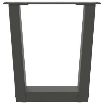 Couchtischbeine V-Form 2 Stück Anthrazit 40x(30-31,3) cm Stahl