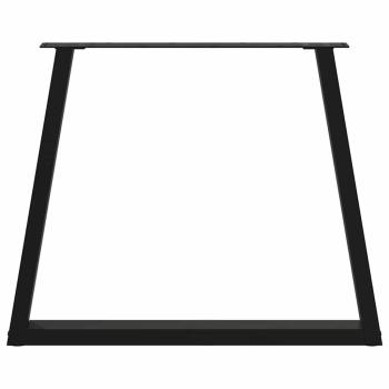 Esstisch Beine V-Form 2 Stück Schwarz 70x(72-73,3) cm Stahl