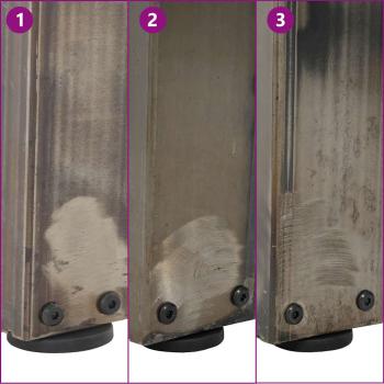 ARDEBO.de - Esstisch Beine V-Form 2 Stück Naturstahl 50x(42-43,3) cm Stahl