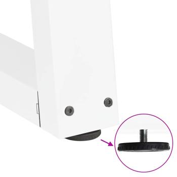 Esstisch Beine V-Form 2 Stück Weiß 30x(30-31,3) cm Stahl