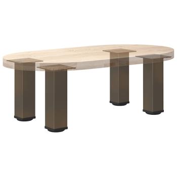 Couchtischbeine 4 Stk. Naturstahl 42-44 cm Stahl