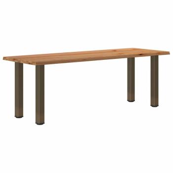 ARDEBO.de - Esstisch Hellbraun 220x80x74 cm Massivholz Eiche Rechteckig
