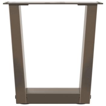 Esstisch Beine V-Form 2 Stück Naturstahl 40x(30-31,3) cm Stahl