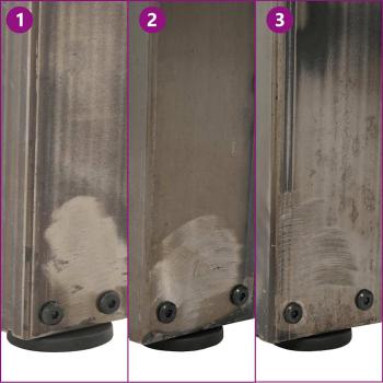Esstisch Beine V-Form 2 Stück Naturstahl 40x(30-31,3) cm Stahl