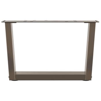 Esstisch Beine V-Form 2 Stück Naturstahl 50x(30-31,3) cm Stahl