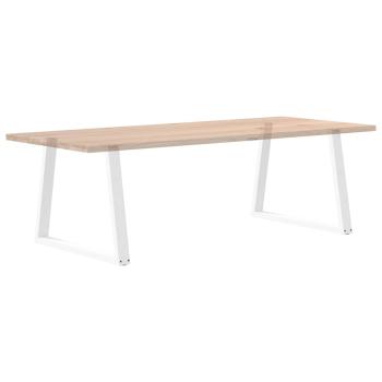 Esstischbeine V-Form 2 Stück Weiß 100x(72-73,3) cm Stahl
