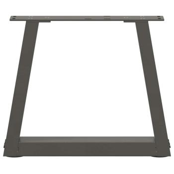 Esstisch Beine V-Form 2 Stück Anthrazit 30x(30-31,3) cm Stahl