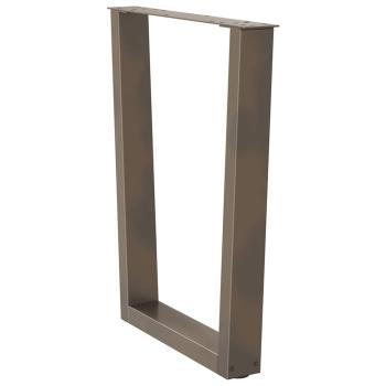 Esstisch Beine V-Form 2 Stück Naturstahl 70x(72-73,3) cm Stahl