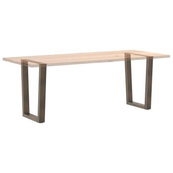 Esstisch Beine V-Form 2 Stück Naturstahl 70x(72-73,3) cm Stahl