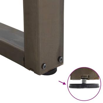 Esstisch Beine V-Form 2 Stück Naturstahl 70x(72-73,3) cm Stahl