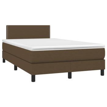 Boxspringbett mit Matratze Dunkelbraun 120x190 cm Stoff