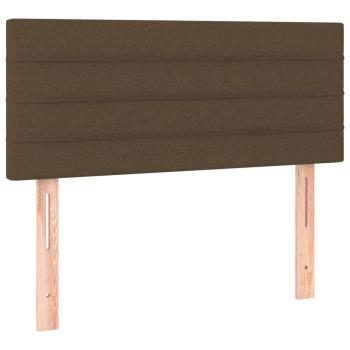 Boxspringbett mit Matratze & LED Dunkelbraun 120x190 cm Stoff
