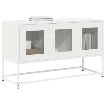 ARDEBO.de - TV-Schrank Weiß 100,5x39x60,5 cm Kaltgewalzter Stahl