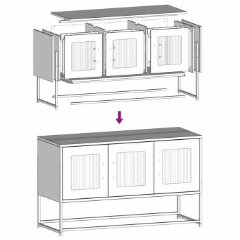 TV-Schrank Rosa 100,5x39x60,5 cm Kaltgewalzter Stahl