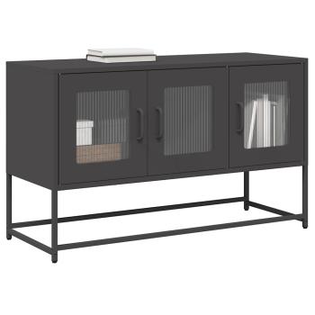 ARDEBO.de - TV-Schrank Schwarz 100,5x39x60,5 cm Kaltgewalzter Stahl